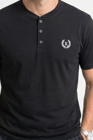 Erkek % 100 Pamuk Düğmeli Yaka Altı Ekoseli Cepli Şortlu Pijama Takımı | Siyah 1000-68