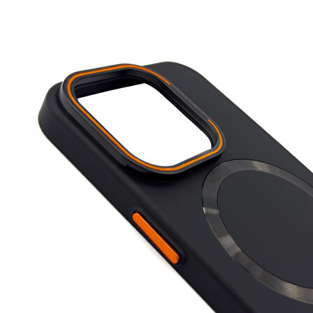 Iphone 15 Suvin Stantlı Kılıf - Siyah