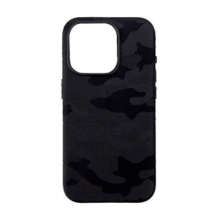 Iphone 15 Pro Fortis Kamuflaj Kılıf - Siyah