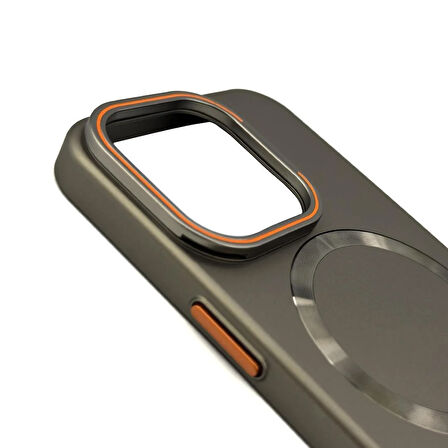Iphone 14 Pro Suvin Stantlı Kılıf - Gri