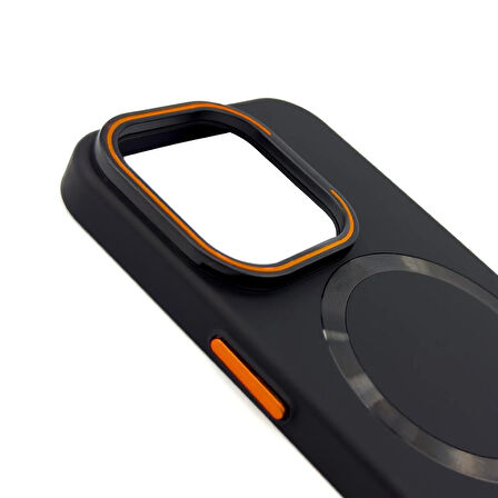 Iphone 14 Pro Max Suvin Stantlı Kılıf - Siyah