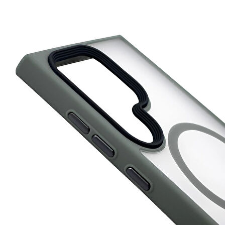 Samsung S24 Ultra Solis MagSafe Kılıf - Gri 
