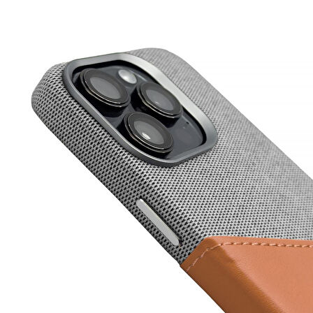 Iphone 12 Elega Deri Kılıf - Turuncu
