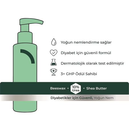 Med-Cover Ayak Bakım Kremi – Diyabet Uyumlu & Hassas Ciltlere Özel (%10 Üre, Shea Butter, Beeswax)