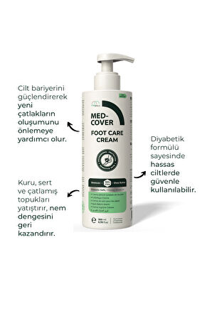 MED-COVER Ayak Bakım Kremi x 2 adet– Uyumlu & Hassas Ciltlere Özel (%10 Üre, Shea Butter, Beeswax