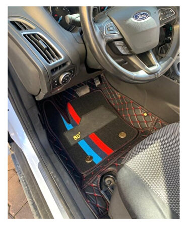 Ford Focus 2012-2018 Arası Araca Özel 8d Çift Katmanlı Havuzlu Paspas Takımı