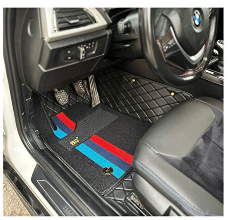 Bmw 118d 2012-2015 Arası Araca Özel 8d Çift Katmanlı Havuzlu Paspas Takımı
