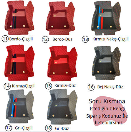 Ford Focus 2000-2005 Arası Araca Özel 8D Çift Katmanlı Havuzlu Paspas Takımı