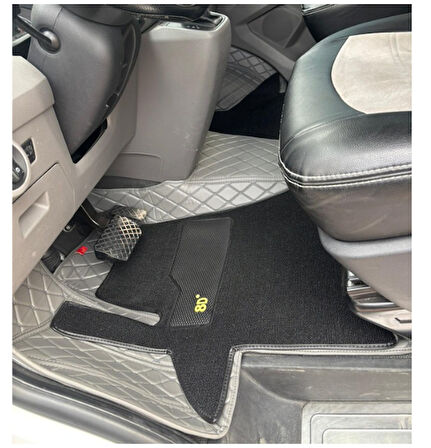 Volkswagen Transporter T6-T7 2016-2024 Aracına Özel 8D Çift Katmanlı Havuzlu Paspas Takımı