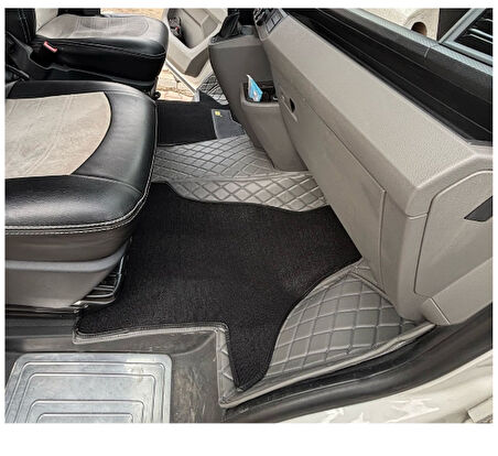 Volkswagen Transporter T6-T7 Araca Özel 8D Çift Katmanlı Havuzlu Paspas Takımı