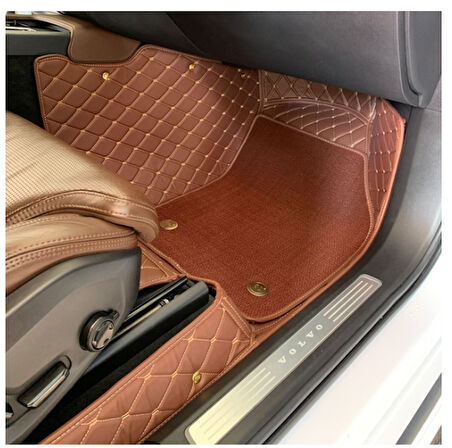 Volvo XC90 2015-2023 Arası 7 Kişilik Araca Özel 8d Çift Katmanlı Havuzlu Paspas Takımı