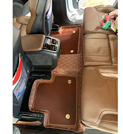 Volvo XC90 2015-2024 5 Kişilik Arası Araca Özel 8d Çift Katmanlı Havuzlu Paspas Takımı Ve Düz Bagaj