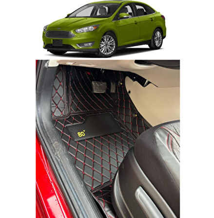 Ford Focus 2012-2018 Arası Araca Özel 8d Havuzlu Paspas Takımı