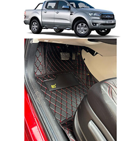 Ford Ranger 2017-2022 Arası Araca Özel 8d Havuzlu Paspas Takımı