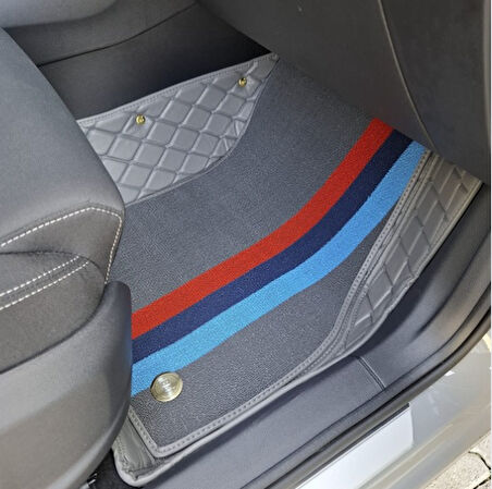 Skoda Karoq 2018-2024 Arası Aracına Özel 8D Çift Katmanlı Havuzlu Paspas Takımı (Gri)