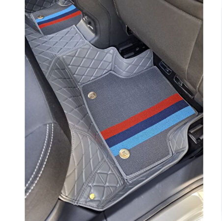 Skoda Karoq 2018-2024 Arası Aracına Özel 8D Çift Katmanlı Havuzlu Paspas Takımı (Gri)