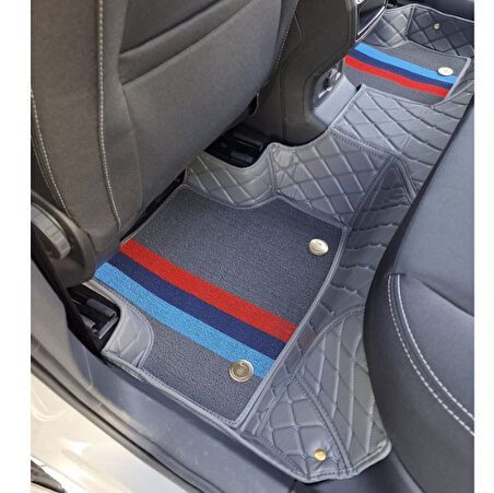 Skoda Karoq 2018-2024 Arası Aracına Özel 8D Çift Katmanlı Havuzlu Paspas Takımı (Gri)