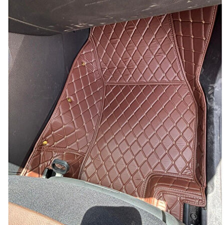 Volkswagen Caddy 2021-2025 Arası Aracına Özel 8d Tek Katmanlı Havuzlu Paspas Takımı (Koyu Kahverengi)