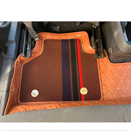 Ford Tourneo Courier 2015-2022 Aracına Özel 8d Çift Katmanlı Havuzlu Paspas Takımı (Kahverengi)