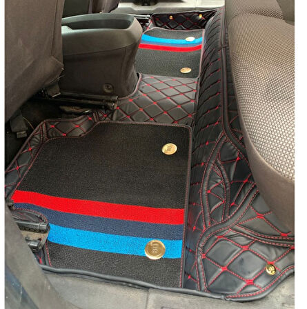 Ford Tourneo Courier 2015-2022 Aracına Özel 8d Çift Katmanlı Havuzlu Paspas Takımı (Bagaj Ve Sırt Dahildir))