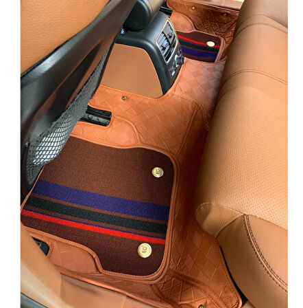 Audi A6 2005-2011 Arası Aracına Özel 8d Çift Katmanlı Havuzlu Paspas Takımı (Kahverengi)