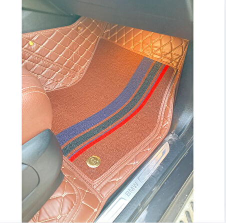 Bmw X5 2014-2018 Arası Aracına Özel 8d Çift Katmanlı Havuzlu Paspas Takımı(Kahverengi)