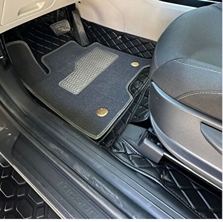 Hyundai Tucson 2021 Sonrası Aracına Özel 8d Çift Katmanlı Havuzlu Paspas Takımı