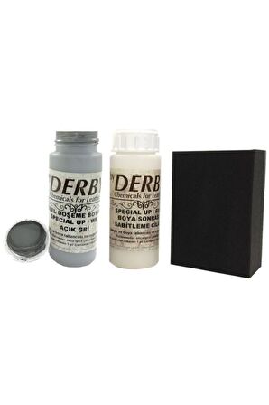 Deri Boyama Ve Bakım Seti 100 ml 2'li Set-açık Gri