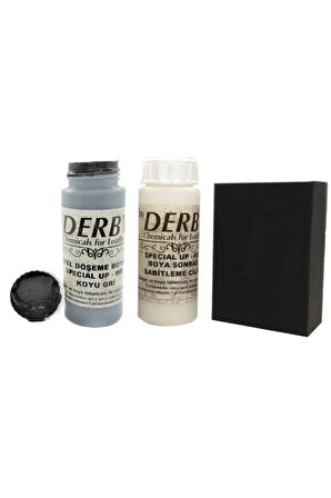 Deri Boyama Ve Bakım Seti - Koyu Gri-2'li Set