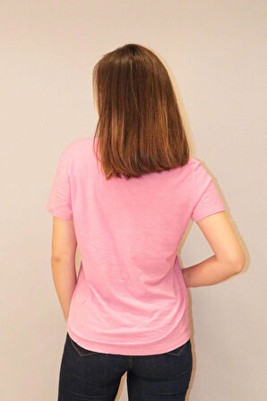 Rich Kadın Organik Bisiklet Yaka T-shirt %100 Pamuk Tişört