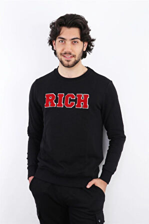Rich Erkek Baskılı Sweatshirt