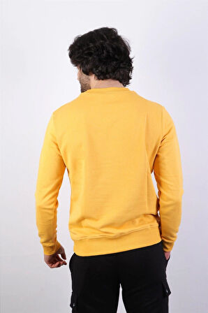 Hardal Erkek Baskılı Sweatshirt