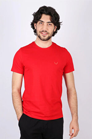 Rich Erkek Logo Baskılı T-shirt %100 Pamuk Tişört