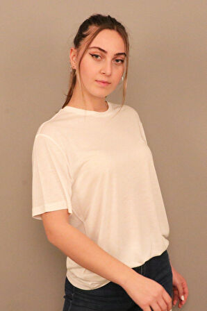 Rich Kadın O Yaka T-shirt Tişört