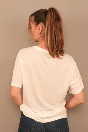 Rich Kadın O Yaka T-shirt Tişört