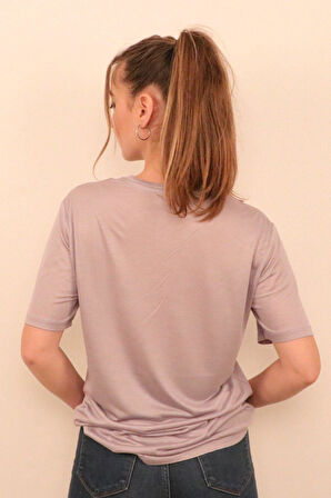 Rich Kadın O Yaka T-shirt Tişört