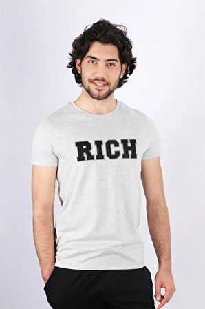 Erkek Nakış Baskılı T-shirt