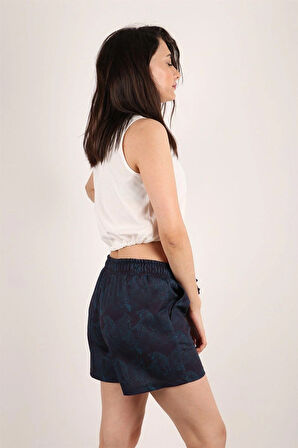 Kadın Desenli Kısa Şort