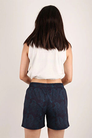 Kadın Desenli Kısa Şort