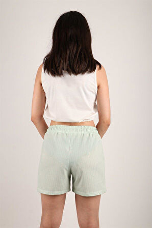 Kadın Desenli Kısa Şort