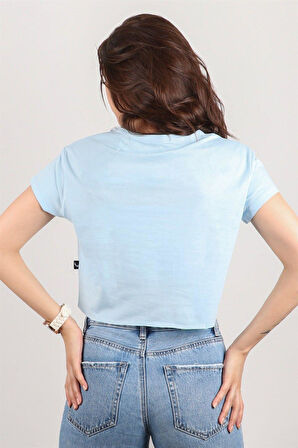 Kadın Kısa Kollu Crop Bluz