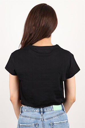 Kadın Kısa Kollu Crop Bluz