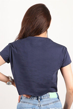 Kadın Kısa Kollu Crop Bluz