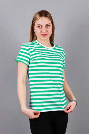 Kadın Bisiklet Yaka T-shirt Tşört