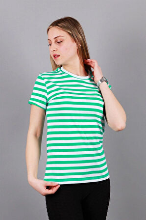 Kadın Bisiklet Yaka T-shirt Tşört