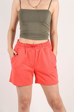 Kadın Cepli Örme Şort