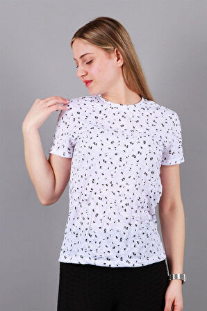 Kadın Bisiklet Yaka T-shirt Tşört