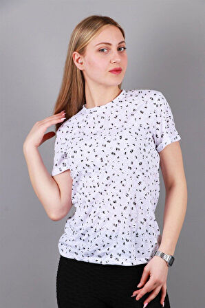 Kadın Bisiklet Yaka T-shirt Tşört