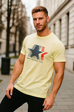 Erkek Basic T-shirt %100 Pamuk Tişört