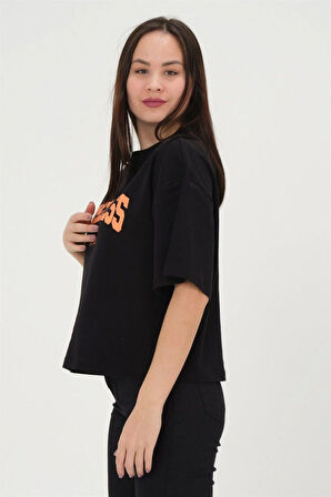 Oversize Kadın T-shirt %100 Pamuk Tişört